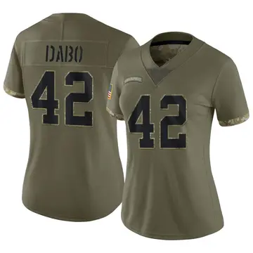 Nike Marcel Dabo Women's Limited Indianapolis Colts Olive 2022 Salute To Service Jersey