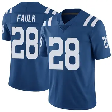 Nike Marshall Faulk Men's Limited Indianapolis Colts Royal Color Rush Vapor Untouchable Jersey
