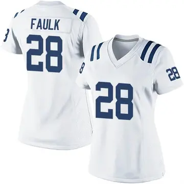 Nike Marshall Faulk Women's Game Indianapolis Colts White Jersey