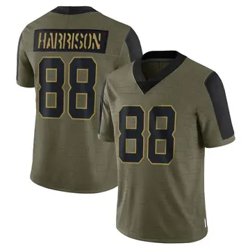 Nike Marvin Harrison Youth Limited Indianapolis Colts Olive 2021 Salute To Service Jersey