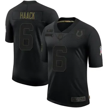 Nike Matt Haack Men's Limited Indianapolis Colts Black 2020 Salute To Service Jersey