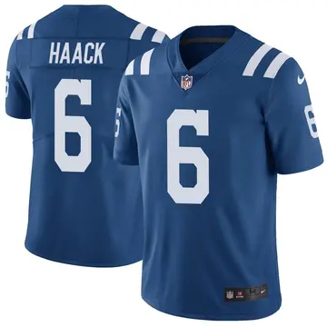 Nike Matt Haack Men's Limited Indianapolis Colts Royal Color Rush Vapor Untouchable Jersey