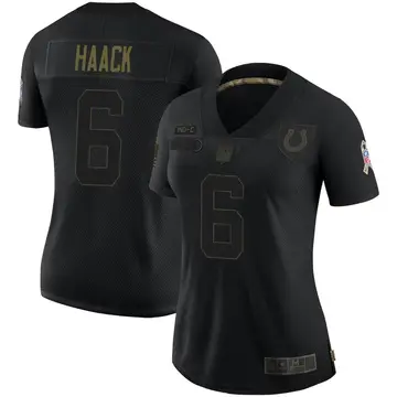 Nike Matt Haack Women's Limited Indianapolis Colts Black 2020 Salute To Service Jersey