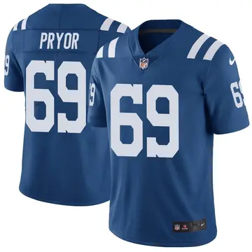 Nike Matt Pryor Men's Limited Indianapolis Colts Royal Color Rush Vapor Untouchable Jersey