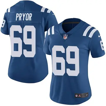Nike Matt Pryor Women's Limited Indianapolis Colts Royal Team Color Vapor Untouchable Jersey