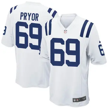 Nike Matt Pryor Youth Game Indianapolis Colts White Jersey