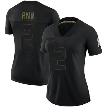 Nike Matt Ryan Women's Limited Indianapolis Colts Black 2020 Salute To Service Jersey