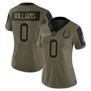 Nike McKinley Williams Women's Limited Indianapolis Colts Olive 2021 Salute To Service Jersey