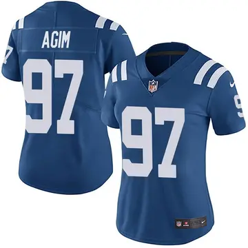 Nike McTelvin Agim Women's Limited Indianapolis Colts Royal Team Color Vapor Untouchable Jersey