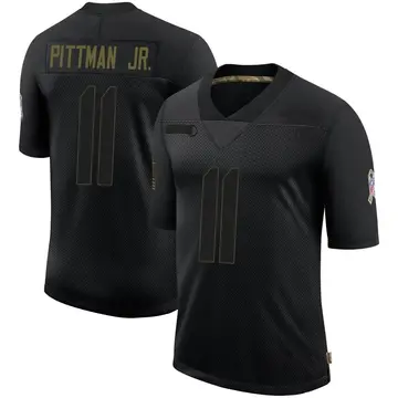 Nike Michael Pittman Jr. Men's Limited Indianapolis Colts Black 2020 Salute To Service Jersey