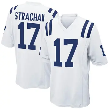 Nike Mike Strachan Men's Game Indianapolis Colts White Jersey
