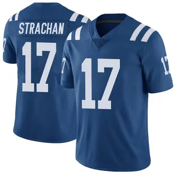 Nike Mike Strachan Men's Limited Indianapolis Colts Royal Color Rush Vapor Untouchable Jersey
