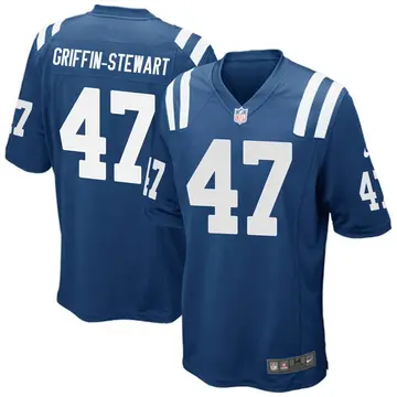 Nike Nakia Griffin-Stewart Men's Game Indianapolis Colts Royal Blue Team Color Jersey