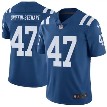Nike Nakia Griffin-Stewart Men's Limited Indianapolis Colts Royal Color Rush Vapor Untouchable Jersey
