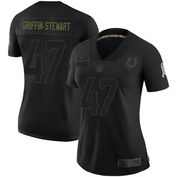 Nike Nakia Griffin-Stewart Women's Limited Indianapolis Colts Black 2020 Salute To Service Jersey