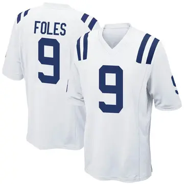 Nike Nick Foles Men's Game Indianapolis Colts White Jersey