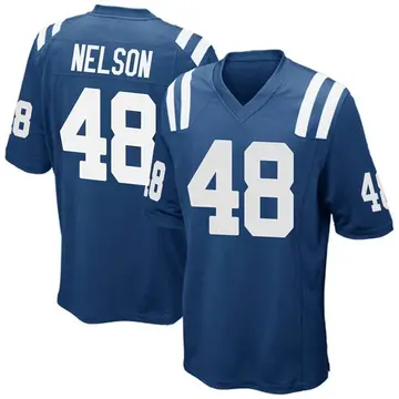 Nike Nick Nelson Men's Game Indianapolis Colts Royal Blue Team Color Jersey
