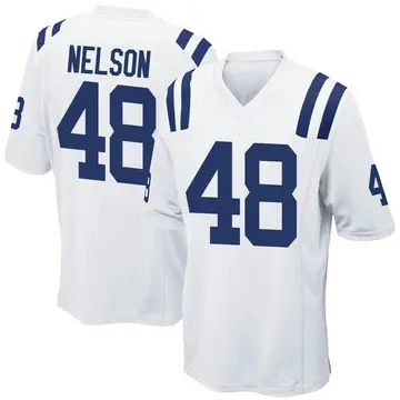 Nike Nick Nelson Men's Game Indianapolis Colts White Jersey