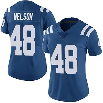 Nike Nick Nelson Women's Limited Indianapolis Colts Royal Team Color Vapor Untouchable Jersey