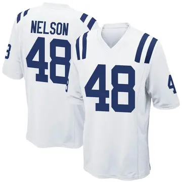 Nike Nick Nelson Youth Game Indianapolis Colts White Jersey