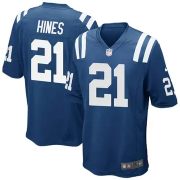 Nike Nyheim Hines Men's Game Indianapolis Colts Royal Blue Team Color Jersey
