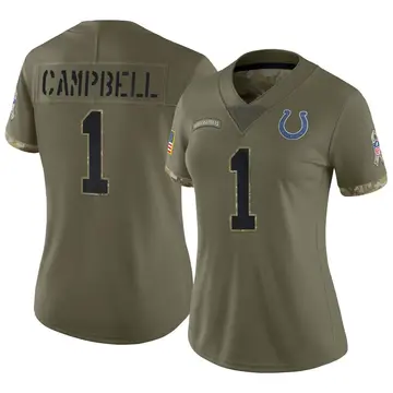 Nike Parris Campbell Women's Limited Indianapolis Colts Olive 2022 Salute To Service Jersey