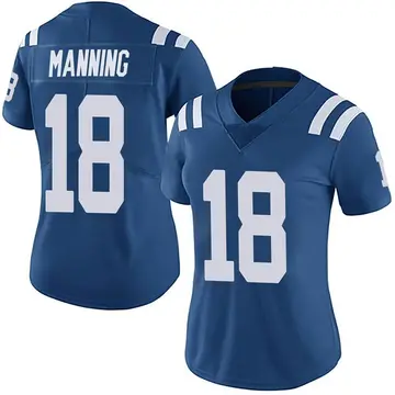 Nike Peyton Manning Women's Limited Indianapolis Colts Royal Team Color Vapor Untouchable Jersey