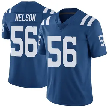 Nike Quenton Nelson Men's Limited Indianapolis Colts Royal Color Rush Vapor Untouchable Jersey