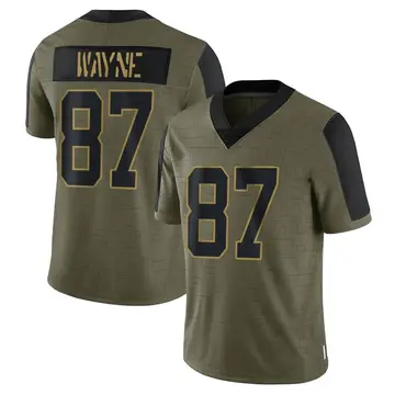 Nike Reggie Wayne Youth Limited Indianapolis Colts Olive 2021 Salute To Service Jersey