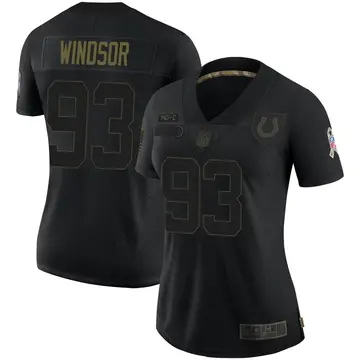 Nike Rob Windsor Women's Limited Indianapolis Colts Black 2020 Salute To Service Jersey