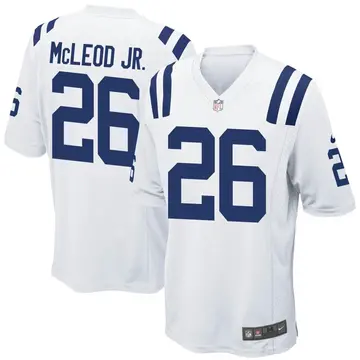 Nike Rodney McLeod Jr. Men's Game Indianapolis Colts White Jersey