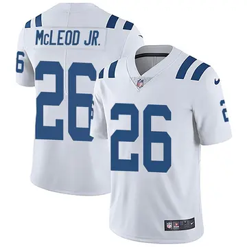 Nike Rodney McLeod Jr. Men's Limited Indianapolis Colts White Vapor Untouchable Jersey