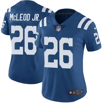 Nike Rodney McLeod Jr. Women's Limited Indianapolis Colts Royal Color Rush Vapor Untouchable Jersey
