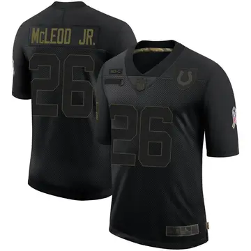 Nike Rodney McLeod Jr. Youth Limited Indianapolis Colts Black 2020 Salute To Service Jersey