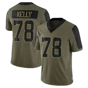 Nike Ryan Kelly Men's Limited Indianapolis Colts Olive 2021 Salute To Service Jersey
