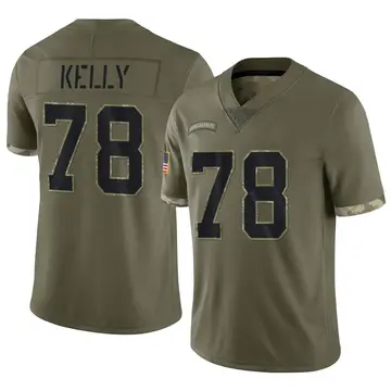 Nike Ryan Kelly Men's Limited Indianapolis Colts Olive 2022 Salute To Service Jersey