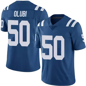 Nike Segun Olubi Men's Limited Indianapolis Colts Royal Team Color Vapor Untouchable Jersey