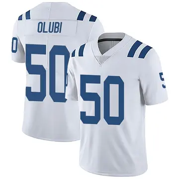 Nike Segun Olubi Men's Limited Indianapolis Colts White Vapor Untouchable Jersey