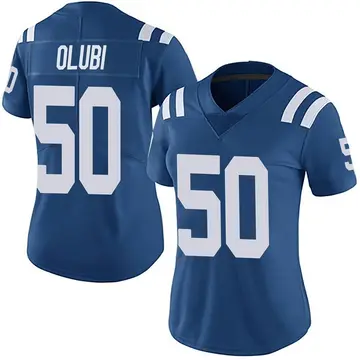 Nike Segun Olubi Women's Limited Indianapolis Colts Royal Team Color Vapor Untouchable Jersey