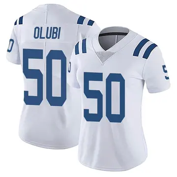 Nike Segun Olubi Women's Limited Indianapolis Colts White Vapor Untouchable Jersey