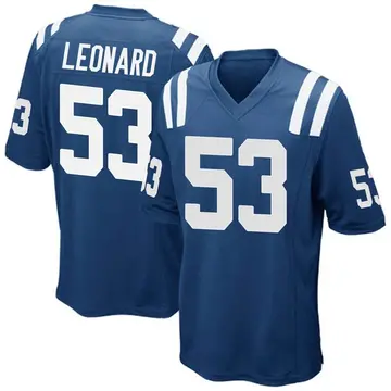 Nike Shaquille Leonard Men's Game Indianapolis Colts Royal Blue Team Color Jersey