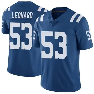 Nike Shaquille Leonard Men's Limited Indianapolis Colts Royal Color Rush Vapor Untouchable Jersey
