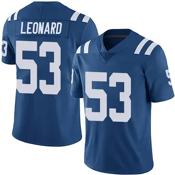 Nike Shaquille Leonard Men's Limited Indianapolis Colts Royal Team Color Vapor Untouchable Jersey
