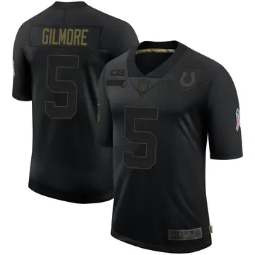 Nike Stephon Gilmore Men's Limited Indianapolis Colts Black 2020 Salute To Service Jersey