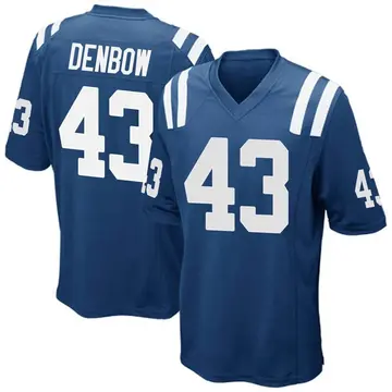 Nike Trevor Denbow Men's Game Indianapolis Colts Royal Blue Team Color Jersey
