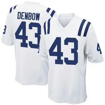 Nike Trevor Denbow Men's Game Indianapolis Colts White Jersey