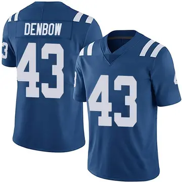 Nike Trevor Denbow Men's Limited Indianapolis Colts Royal Team Color Vapor Untouchable Jersey