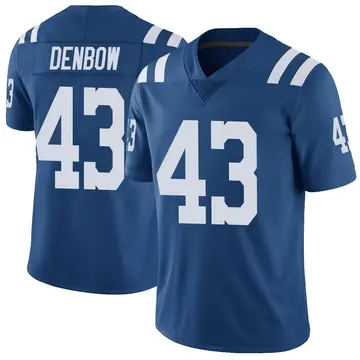 Nike Trevor Denbow Youth Limited Indianapolis Colts Royal Color Rush Vapor Untouchable Jersey
