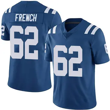 Nike Wesley French Men's Limited Indianapolis Colts Royal Team Color Vapor Untouchable Jersey