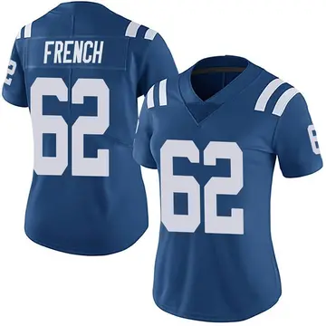 Nike Wesley French Women's Limited Indianapolis Colts Royal Team Color Vapor Untouchable Jersey
